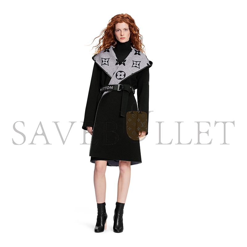 l0vis vvtt0n belted double Fa*e hooded wrap coat 1a945s